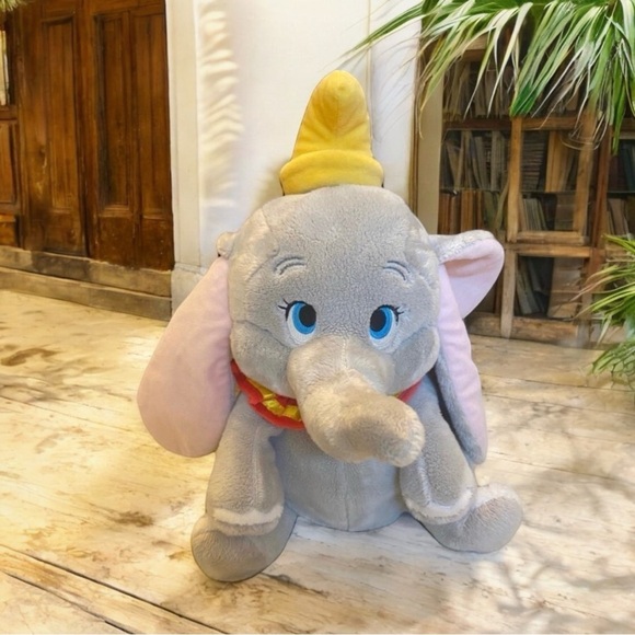 DISNEY Dumbo Plush Stuffed Animal - Super Soft, Circus Outfit, Collectible Toy - Picture 2 of 5